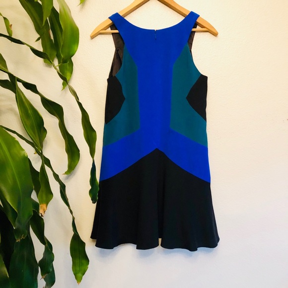 JAYGODFREY 80’s Style Color Block Silk Dress - Picture 7 of 8